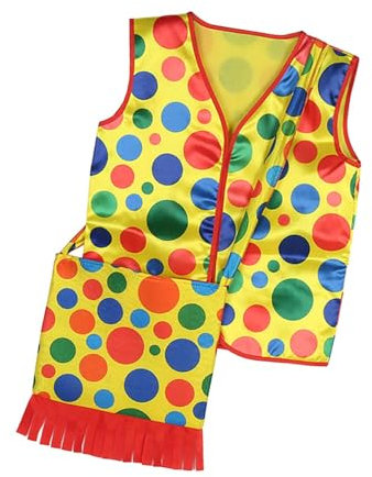 MagiDeal Clown Weste Clown-Anzug mit Clown Tasche, Clown-Kostüm Zubehör für Halloween, Rollenspiele, Karneval, Bühnenauftritt