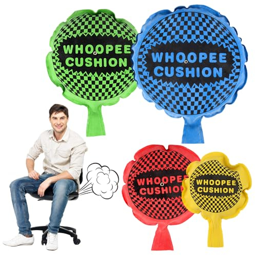 Kdimis Furzkissen Pupskissen, Neu Furzkissen Kinder, Cushion Lustigste Tricky Spielzeug - Lauter Authentischer Furz, Für Kinder Erwachsene Streiche (4pcs)