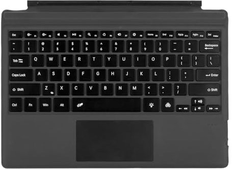 HTU Wireless Keyboard -compatible 5.1 7 Colors LED Backlit Tablet Keyboard Magnetic Rechargeable Multi-Touch Trackpad for Microsoft Surface Pro 3/4/5/6/7