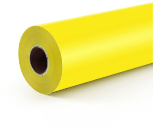 LOKLiK Rouleau Jaune de Vinyle Permanent Adhésif Matte Tissus Textiles 1 pc 30.5 x 180 cm - Décoration Sur Verre, Plastique, Céramique – Facile à Découper & Transférer, Usage Intérieur/Extérieur
