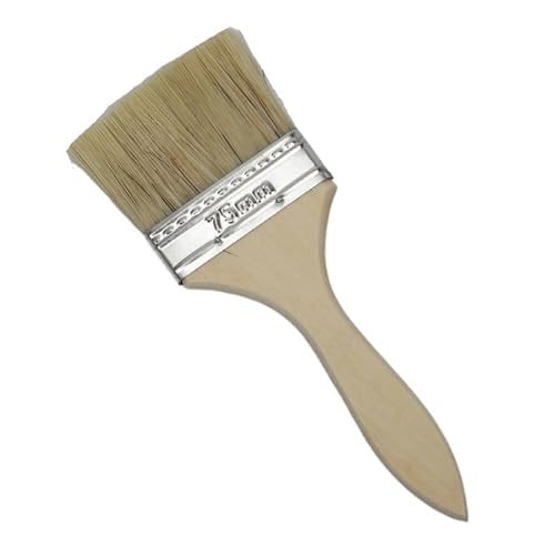 YXINAER Flachpinsel Farbe und Chip Pinsel Universalfarbe for Farbe Flecken Lacke Aquarell Holz Wand Möbel Pinselreiniger(3 inch)