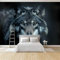 Fototapete Tierischer Grauer Wolf 350x256 cm Wandtapete, Vliestapete Fotoposter Wandbild, Moderne Wanddeko, für Schlafzimmer Wohnzimmer Kinderzimmer, Panorama 3D Effekt