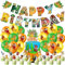 36Pcs König Löwen Thema Geburtstag Party Ballon, König Löwen Kindergeburtstag Party Deko, König Löwen Dekoration Latex ballon mit Happy Birthday Banner Cake Toppers, für Jungen Mädchen Party Supplies