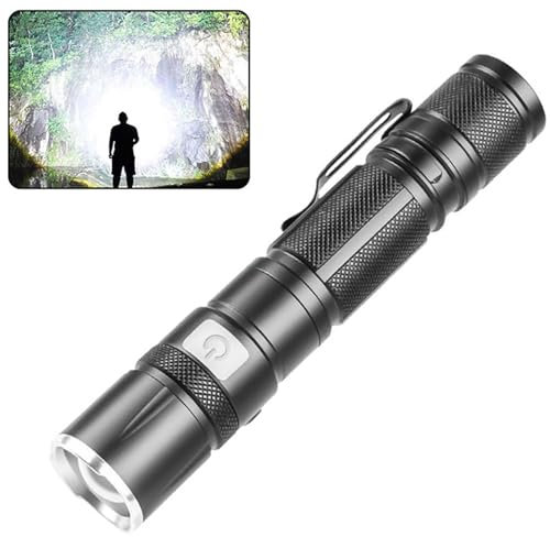 Chasinglee Torcia Tattica Ricaricabile XHP95LED, 120000lm, 5 Modalità, Impermeabile IPX65, Zoom Regolabile, Batteria Ricaricabile, Tipo-C, Compatta e Portatile