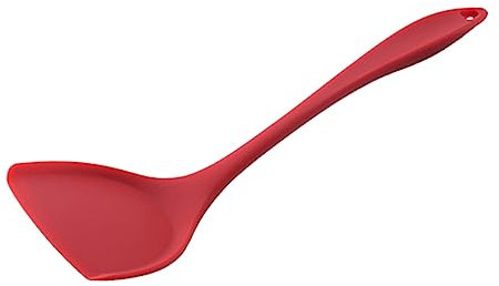 Amosfun Silikonspatel Hitzebeständig Lang für Woks und Pfannen Spülmaschinenfest zum Rühren Mischen Wenden und Servieren Speisen Mühelos Abgelöst Werden
