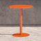 Runder Bartisch mit stabilem Sockel für kleine Küche, Esszimmer, höhenverstellbarer Kneipentisch für Kaffeesprechungen und Konferenzen, Orange
