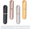 GUTERTOP 4 Stück riechstifte für ätherische öle, Ätherisches Öl Tuben Aromatherapie Flasch naseninhalator stift mit 4 Baumwoll-Dochte (Schwarz/Silber/Gold/grau)