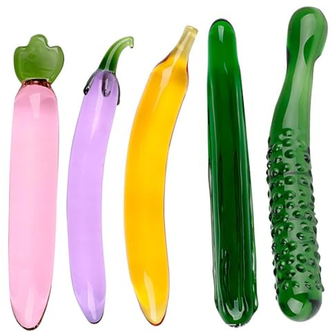 Yasexx Obst Und GemüSe Banane Gurke Glasdildo Analdildo Analplug Analdilatator Prostata-Stimulation Sexspielzeug FüR MäNner Und Frauen Masturbation(Gurke)