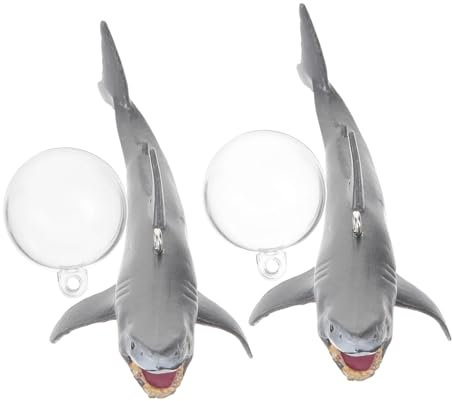 HANABASS 2sätze Aquarium Dekoration Süße Schwimmende Hai Ornamente Für Fischbecken Installieren Für Aquarienlandschaften Langlebig Und Sicher Für Fische