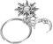 Tofficu Star Moon Sun Key Ring Süßer Schlüsselbund -Clip DIY -Metallschlüsselkettenhalter Für Anhänger -Hardware -Zubehör (Silber)