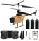 RC Helicopter, 4K Dual Camera HD Aerial Photography Toy Remote Control Helicopter RC Flight for Boys Adults Gift, 80-100m Flight Altitude (3 Batteries)