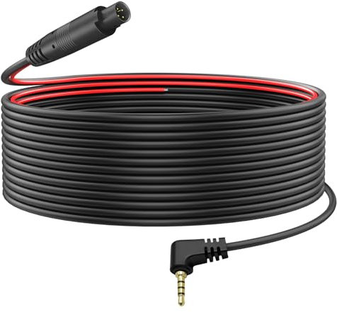 Giantdeer 10m Auto Recorder Rückfahrkamera Verlängerungskabel, 4 Pin Stecker auf 2,5mm Stecker Dash Kamera Kabel, Wasserdicht reines Kupferkabel für LKW RV Bus DVR Backup Kamera System