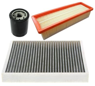 KIT 3 FILTRI TAGLIANDO COMPATIBILE CON FIAT PANDA 169 NEW 500 FORD KA 1.2 BENZINA 51KW 1.1 1.2