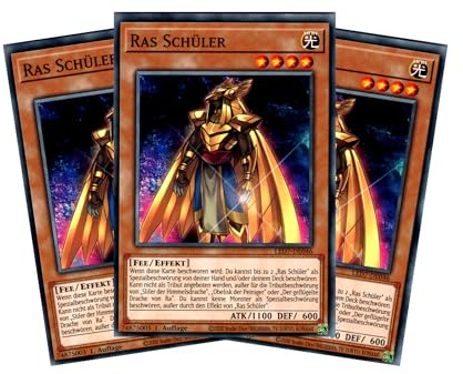 Ras Schüler - Playset (3 Karten) - LED7-DE046 - Common - 1. Auflage - Deutsch - Yugioh - Legendary Duelists: Rage of Ra - mit RC-Fieldcenter