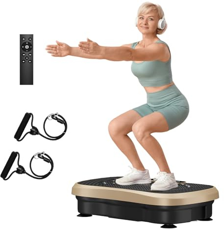 Yoleo Vibration Plate, Vibrating Plate Exercise Machine for Weight Loss | Power Plates Machine, 5 Automatic Modes & 99 Speed, Bluetooth Speaker, Lymphatic Drainage, Auto or Manual Speed Control