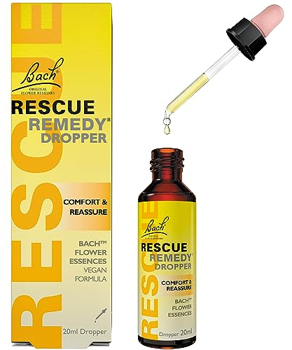 Rescue Remedy Comfort & Reassure Dropper (20ml) Promotes Calm, Support in Times of Emotional Demand, Natural Emotional Wellness, Flower Essences, Support in a Stress Full Moment