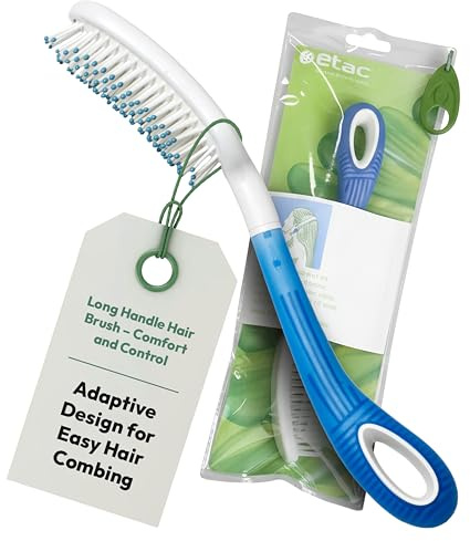Etac Beauty Long Handled Brush, Ergonomically Designed Tools for Maximum Power with Minimal Strain