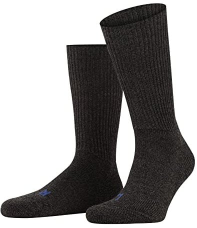FALKE Unisex Socken Walkie Ergo U So Wolle Funktionsmaterial einfarbig 1 Paar, Grau Smog 3150, 39-41