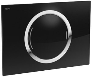 Mepa Betätigungsplatte MEPAZERO 421860 TEG 2-M, 2-Mengen Glas/schwarz