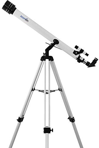 Zoomion Viking 60/900 AZ Teleskop Set | Für Einsteiger in die Astronomie | Astronomisches Fernrohr mit Stativ, Okluaren und Sucher