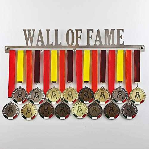 MEDALdisplay Wall of Fame - Medaillen Aufhänger - Wandhalterung für Sportmedaillen - Medaillenhalter - Sport Medal Hanger (450 mm x 80 mm x 3 mm)