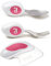 Ensemble 3 pièces doddl couteau, cuillère, fourchette - Apprenez à utiliser les couverts pour tout-petit en quelques minutes, les ustensiles pour 1 an et plus, les accessoires de sevrage, Magenta