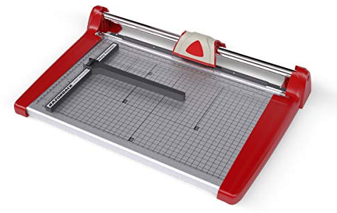 Razorback A4 Guillotine, Heavy Duty Paper Cutter With Shelf-Sharpening Blade, Ideal Paper Trimmer For School & Office, Paper Guillotine With Pre-Printed Size Guide, Long-Lasting A4 Paper Cutter