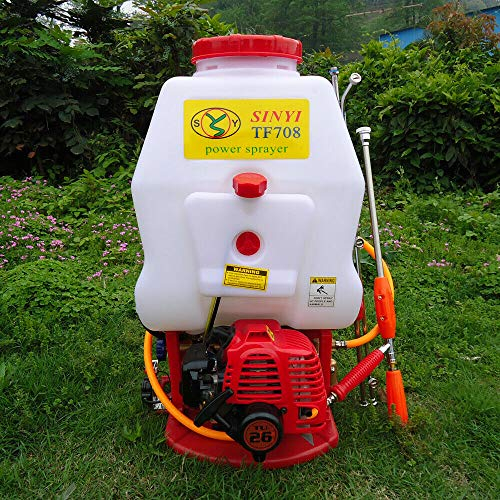 SENDERPICK - Pulverizador de Gasolina para Jardín, 20 L, Jeringa para Fertilizante y Espalda, Pulverizador de Sal, Alta Presión de 2 Tiempos con Boquilla