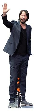 CS798 - Star Cutouts Keanu Reeves Lifesize Cardboard Cutout - Celebrity Theme - Multicolour - Great for parties, decorations and gifts