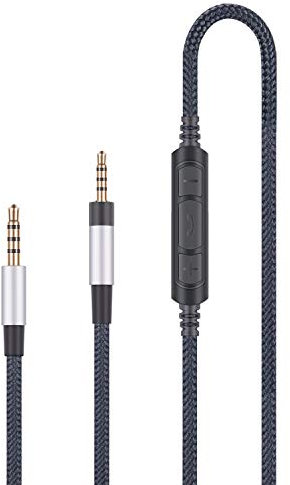 Audio Replacement Cable Compatible with Sennheiser PXC550, PXC480 Headphones, Audio Cord Compatible with Samsung Galaxy Huawei Android with in-Line Mic Remote Volume Control