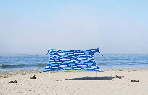 Neso Zelte Grande Beach Zelt, 2,1 m hoch, 2,8 m (9 ft) x 2,8 m (9 ft), Verstärkte Ecken und Kühlfach(Color) (Rettet die Wale)