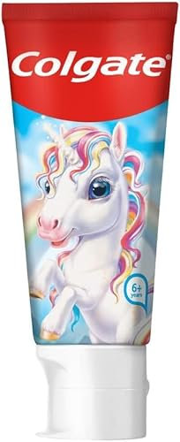 COLGATE - Dentifrice Kids Animaux | 6+ ans | Dentifrice au goût menthe agréable pour les enfants | Haleine fraîche | Dentifrice au Fluor | Nettoie les dentes en douceur et protège les gencives | 50 ml