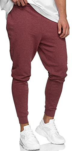 Indicode Hommes Eberline Jogging Pants | Pantalon de Jogging en 60% Coton Bordeaux Mix S