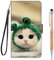 Grandoin Kompatibel mit LG Velvet Hülle, Handyhülle im Brieftasche-Stil, Handytasche PU Leder Flip Cover 3D Bunte Muster Book Hülle Case Schutzhülle für LG Velvet (Frosch Katze)