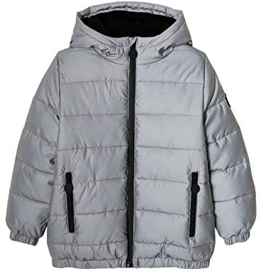 Vertbaudet Warme Jungen Steppjacke mit Recycling-Wattierung grau 116