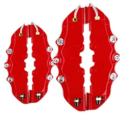 Jatour Coperture per pinze freno rosse – Coperture universali per auto disco Brake Caliper Fake Covers per Left & Right Wheel Refit