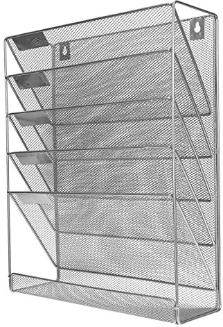 Aktenregal zur Wandmontage, mehrschichtig, Metall, Zeitschriftenständer für Zuhause