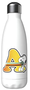 Snoopy Wasserflasche aus Edelstahl, luftdicht, Mehrfarbig, 550 ml, Weiß, offizielles Lizenzprodukt (CyP Brands)