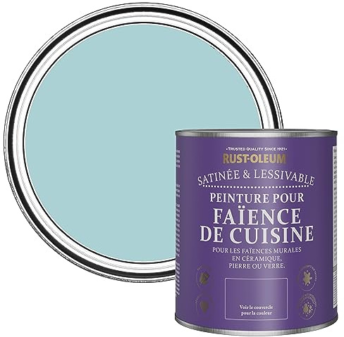 Rust-Oleum Blue water resistant Kitchen Tile Paint in Satin Finish - Little Cyclades 750ml