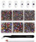 Beadsland 4300 Stück Blau Strasssteine mit flacher Rückseite,Nagelsteine, runde Kristall-Strasssteine zum Basteln, gemischt in 6 Größen, mit Picking-Pinzette und Wachsstift-Set, SS6–SS20,Blauer Vulkan