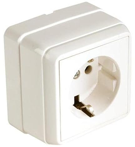 Aufputz Schuko Steckdose · Creme · IP20 · Mutlusan · AP Serie Bron