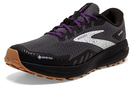 Brooks Damen Divide 4 GTX Laufschuhe Trailschuh Black/Blackened Pearl/Purple - Schwarz 42,5