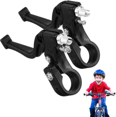 Homoyoyo 2PCS Kids Bike Brake Levers, Universal 22mm Handlebar Children Bicycle Cycling Grips, Replacement Handle Repair Spare Parts, Black