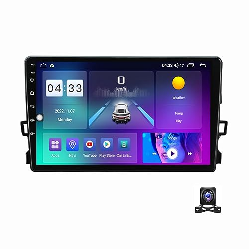 DEHIWI 2DIN Autoradio Mit GPS Navigation/USB/Bluetooth/WiFi/FM Radio Für Toyota Auris 2006~2011 Car Stereo Unterstützung Bluetooth-Musik/Mirrorlink/Lenkradsteuerung/1080P Video/Carplay,M700s