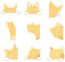 OLYCRAFT 9 Stück 4x4cm Goldene Metallaufkleber Spähende Katzenaufkleber Selbstklebende Tierkatzenaufkleber Goldene Epoxidaufkleber Für DIY Sammelalben Epoxidharz Wasserflaschendekoration