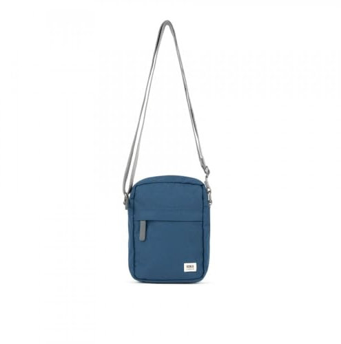 ROKA Bond Small Crossbody Bags for Women & Men - Mobile Phone Bag w/Multi Pockets & Adjustable Strap for Wallet, Cards & Keys - Deep Blue