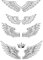 5 Pcs Engel Flügel Temporäre Tattoo Aufkleber Weibliche Kräuter Wasserdicht Simulierte Tattoo Langlebig Und Nicht Verblassen