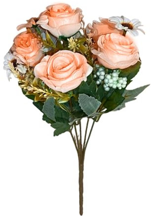 smbcgdm Künstliche Rosenblüten, nicht verwelkt, lichtecht, kein Gießen, pflegeleicht, feine Textur, nordische Kunstrosen, für Zuhause, künstliche Rosen, wiederverwendbar