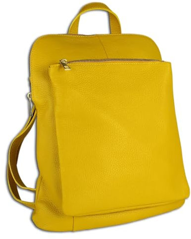 Toscanto Damen Cityrucksack Leder Tasche gelb OTT610RY Leder Cityrucksack