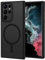 XTCASE für Samsung Galaxy S22 Ultra Hülle Magnetisch kompatibel mit Magsafe, Matt Transluzente Handyhülle für Samsung Galaxy S22 Ultra 5G Kratzfeste PC Rückseite + TPU Bumper - Schwarz